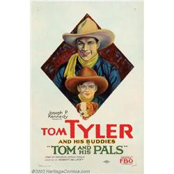 Tom and His Pals (FBO, 1926). One Sheet (27" X 41"). Tom Tyler was one of the most durable stars...