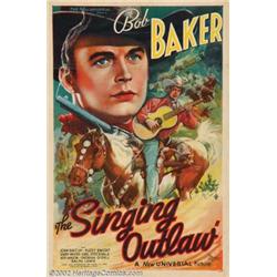 The Singing Outlaw (Universal, 1938). One Sheet (27" X 41"). After Carl Laemmle sold Universal Pi...