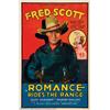 Image 1 : Romance Rides the Range (Spectrum, 1936). One Sheet (27" X 41"). Classic cowboy graphics make thi...