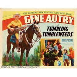Tumbling Tumbleweeds (Republic, 1935). Half Sheet (22" X 28") Although Gene Autry had appeared in...