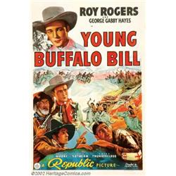 Young Buffalo Bill (Republic, 1940). One Sheet (27" X 41"). He was born Leonard Slye but will alw...