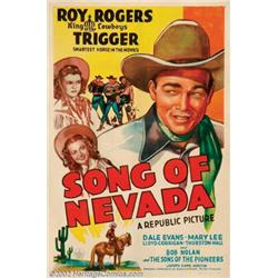Song of Nevada (Republic, 1944). One Sheet (27" X 41"). Very Fine on Linen.  Important notice: We...