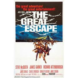 The Great Escape (United Artists, 1963). One Sheet (27" X 41"). Steve McQueen (Cooler King), Jame...