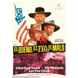 Good, the Bad, and the Ugly, The (United Artists, 1968). Spanish One Sheet (28" X 40") Very Fine...