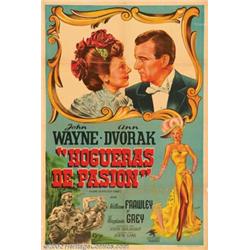 Flame of the Barbary Coast (Republic, 1945). Argentinian One Sheet (29" X 43"). John Wayne falls...