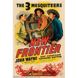 New Frontier, The. (Republic, 1939). One Sheet (27" X 41"). John Wayne, in his stint at Republic,...