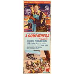 Three Godfathers (MGM, 1948). Insert (14" X 36"). John Ford directed John Wayne in this version o...