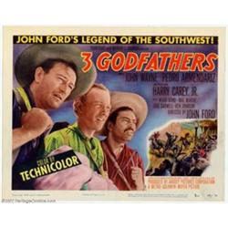 Three Godfathers (MGM, 1948). Title Lobby Card (11  X 14 ). Very Fine/Near Mint.  Important notic...