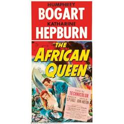 African Queen (United Artists, 1952). Three Sheet (41" X 81") Humphrey Bogart and Katherine Hepbu...