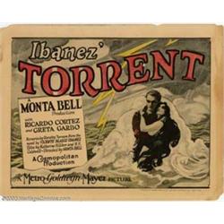 Torrent, The (MGM, 1926). Title Lobby Card (11" X 14"). Unlike most actresses who smoldered sexua...