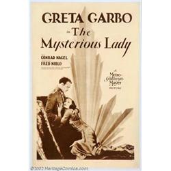 Mysterious Lady (MGM, 1928). One Sheet (27" X 41") Greta Garbo was M-G-M's star of the first magn...