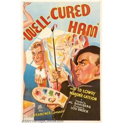 Well-Cured Ham (RKO, 1930). One Sheet(27" X 41") This short subject RKO "Headliner" comedy was di...