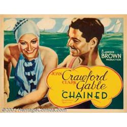 Chained (MGM, 1934). Half Sheet (22" X 28"). MGM cast two of it's leading stars, Joan Crawford an...