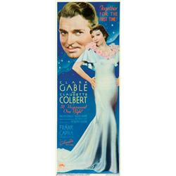 It Happened One Night (Columbia, 1934). Insert (14" X 36") It swept the Oscars in the year of it'...