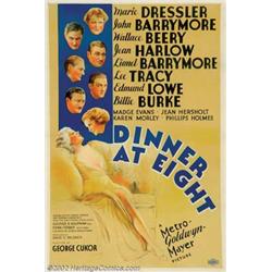 Dinner at Eight (MGM, 1933). One Sheet (27" X 41") Based on a play by George Kaufman and Edna Fer...