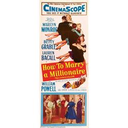 How to Marry a Millionaire (20th Century Fox, 1953). Insert (14" X 36") Marilyn Monroe stars with...