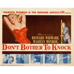 Don't Bother to Knock (20th Century Fox, 1952). Title Lobby Card (11" X 14"). Near Mint.  Importa...