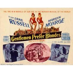 Gentlemen Prefer Blondes (20th Century Fox, 1953). Title Lobby Card (11" X 14"). Very Fine/Near M...