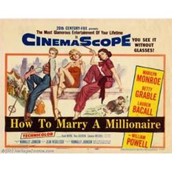 How to Marry a Millionaire (20th Century Fox, 1953). Title Lobby Card (11" X 14").Very Fine/Near...