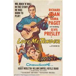 Love Me Tender (Twentieth Century Fox, 1956). One Sheet (27  X 41 ). Elvis Presley was already a...