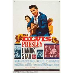 Flaming Star (20th Century Fox, 1960). One Sheet (27" X 41") Style B. Elvis Presley was only give...