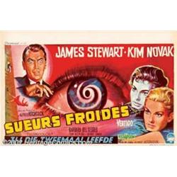 Vertigo (Paramount, 1958). Belgian (21.5" X 14"). Many consider this to be Hitchcock's psychologi...