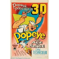 Popeye in "The Ace of Space" (Paramount, 1953). One Sheet (27" X 41") In the early 1950s everyone...