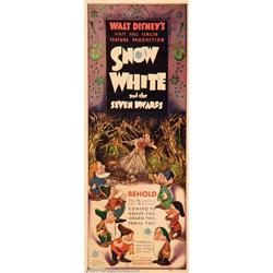 Snow White and the Seven Dwarfs (RKO, 1937). Insert (14" X 36"). Disney's first foray into featur...