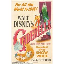 Cinderella (RKO, 1950). One Sheet (27" X 41"). Near Mint/Mint.  Important notice: We expect to be...
