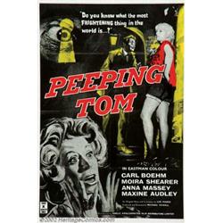 Peeping Tom (Anglo Amalgamated, 1960). British One Sheet (27" X 40"). Michael Powell was one of t...