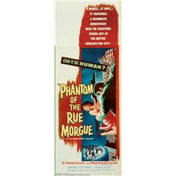 Phantom of the Rue Morgue (Warner Brothers, 1954). Insert (14" X 36") This 3D horror film was a r...