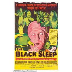 Black Sleep, The (United Artists, 1956). One Sheet (27" X 41"). Dr. Cadman administers the black...