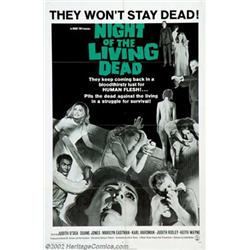 Night of the Living Dead (Continental, 1968). One Sheet (27" X 41") Considered at the time of its...