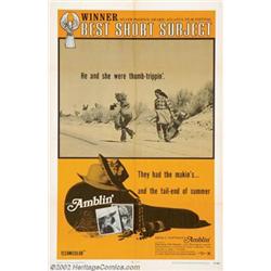 Amblin' (Four Star Excelsior, 1971). One Sheet (27" X 41") This is perhaps Steven Spielberg's fir...
