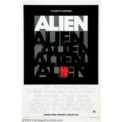 Alien (20th Century Fox, 1979). Advance One Sheet (27" X 41"). Ridley Scott's legendary thriller...