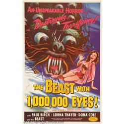 Beast with 1,000,000 Eyes! (American Releasing Corp., 1955). One Sheet (27" X 41"). This low budg...