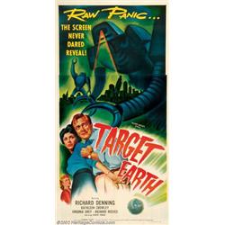 Target Earth (Allied Artists, 1954). Three Sheet (41" X 81"). Richard Denning and Kathleen Crowle...