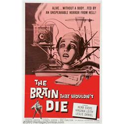 Brain That Wouldn't Die, The (American International, 1962). One Sheet (27" X 41") This cheaply m...
