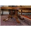 Image 2 : Victorian matched burl grain coffee table with interesting quad support center pedestal and original