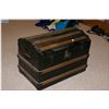 Image 1 : Antique dome topped and oak bound steamer trunk