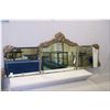 Image 1 : A vintage shell motif framed three panel mirror