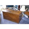 Image 1 : Large decorative storage chest with inlaid top and hand hammered hinges