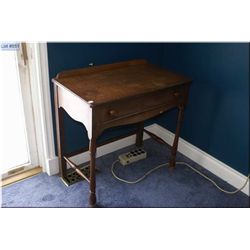 Single drawer walnut console table