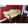 Image 1 : Antique Empire style full sized sofa with button tufted upholstery, original finish and original por
