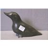 Image 1 : Inuit soapstone carving of a duck signed by artist Silatek Meeko
