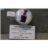 Image 1 : Three imperial purple amethyst gemstones including large octagon and two ovals