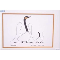 A pair of framed Benjamin Chee Chee prints including "Learning" and "Good Morning"