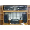 Image 1 : Technics stereo system including CD changer, amplifier, tuner, turn table, dual tape deck, equalizer