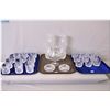 Image 1 : Selection of crystal glassware including a pair of matched decanters, snifter style flower vase, two