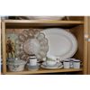 Image 2 : A selection of collectibles including tins, teapot, four demi-tasse cups and saucers, glass serving 